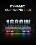 Gravastar K1 Mechanical Keyboard Bluetooth Wireless Aluminium Alloy Tri-Mode RGB Light E-sports Gaming Keyboard PC Accessories