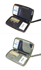 Travel Wallet Passport Holder Ticket Holder, Credit Card Case, Multi-functional Zippered Wallet with Wrist Strap