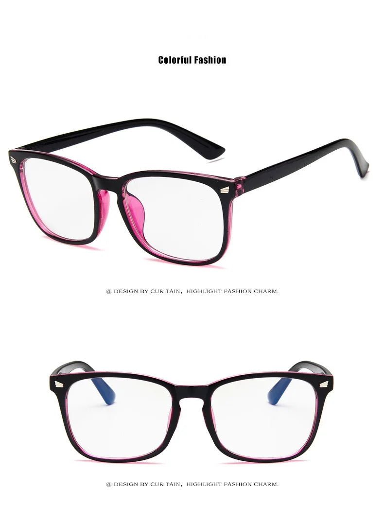 Blue Light Blocking Glasses Fashion Square Fake Eyelasses Anti Uv Ray Computer Gaming For Women And Men