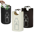 82L Empty Bottle Storage Basket Folding Kitchen Wastewater Bottle Collector Bag with Aluminum Handle Large Capacity Bin