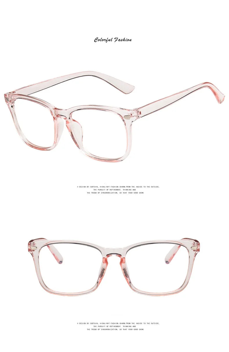 Blue Light Blocking Glasses Fashion Square Fake Eyelasses Anti Uv Ray Computer Gaming For Women And Men