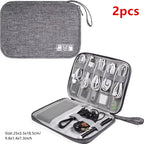 Portable Digital Storage Bag USB Gadget Waterproof Cable Organizer Pouch Electronics Devices Accessories Pack Supplies