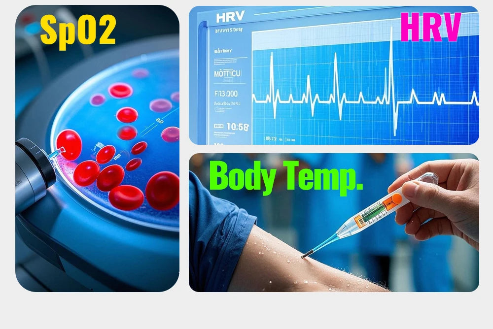 Qino K21 Smart Ring New Health Monitor with Smart Touch Multi-Sport Mode 5ATM Waterproof Skin Temperature Measurement  Charg