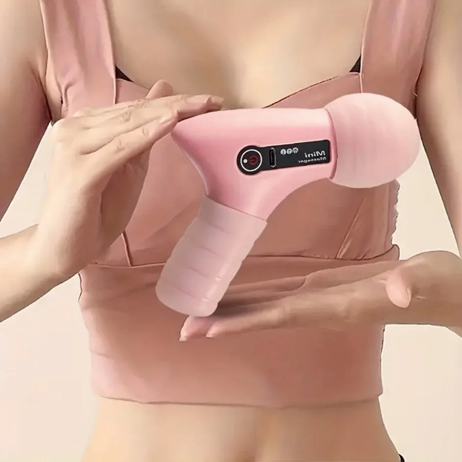 Mini massage gun - Portable fitness muscle relaxation massager, quiet electric massage device for home/gym use, compact muscle