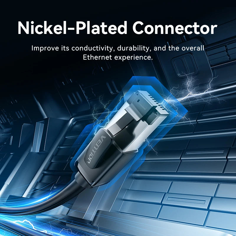 Vention CAT8 Ethernet Cable 40Gbps 2000MHz CAT 8 Networking High Speed Internet Lan Cord for PC Laptops PS5 4 Router RJ45 Cable