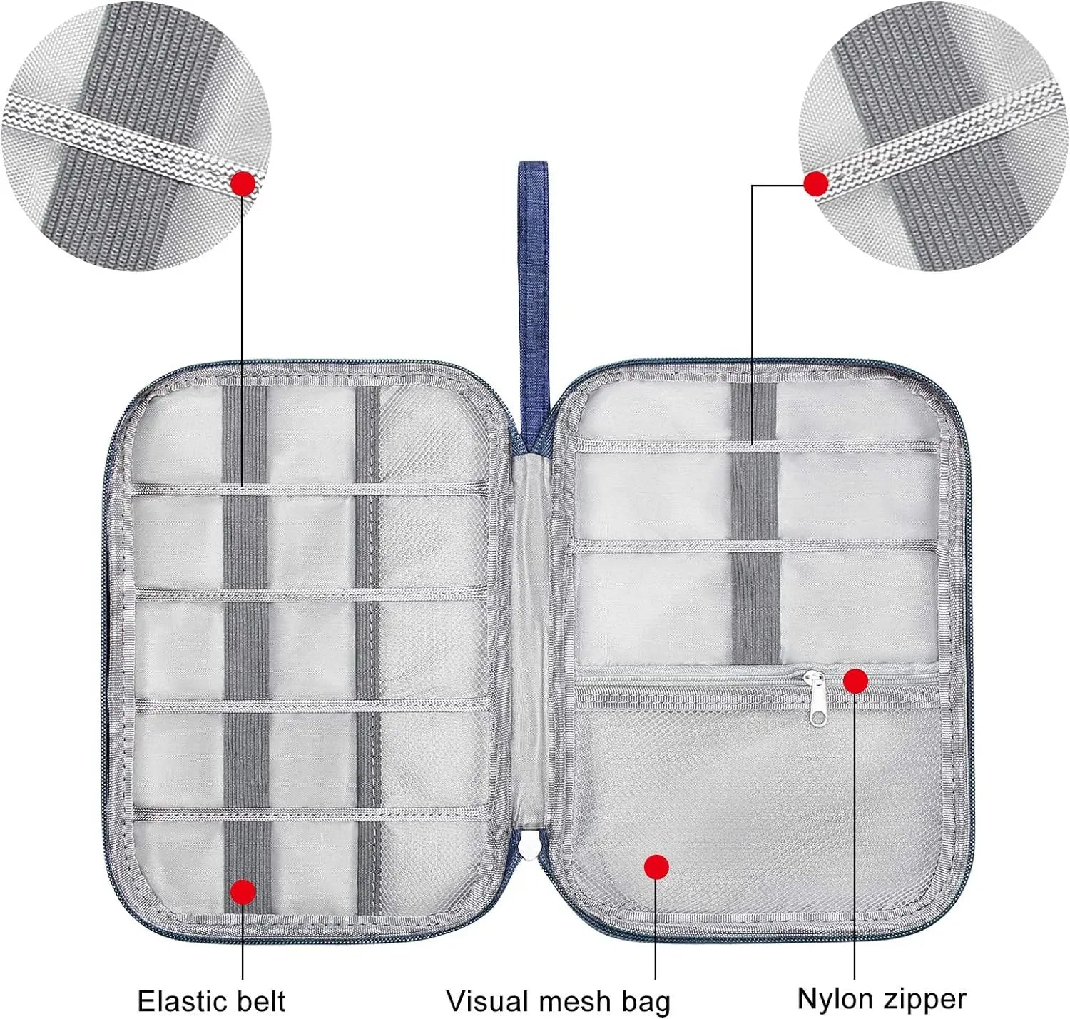 Portable Digital Storage Bag USB Gadget Waterproof Cable Organizer Pouch Electronics Devices Accessories Pack Supplies