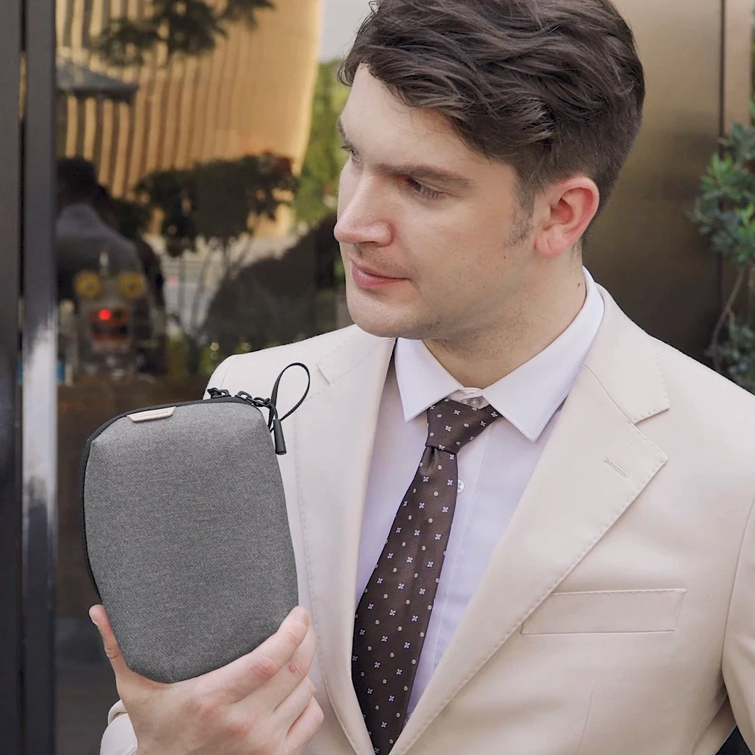 Travel Electronics Organizer Bag, Waterproof Tech Pouch for Power Bank, USB Drive, Hard Drive, Cords, Fit for School, Business