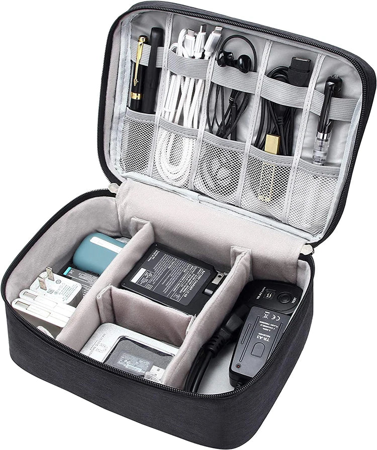 Portable Digital Storage Bag USB Gadget Waterproof Cable Organizer Pouch Electronics Devices Accessories Pack Supplies