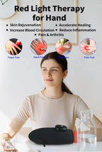 Red Light Therapy for Hand Pain Relief with 660nm Red & 850nm Infrared Light,Rechargeable LED Near Infrared Light Therapy Glove
