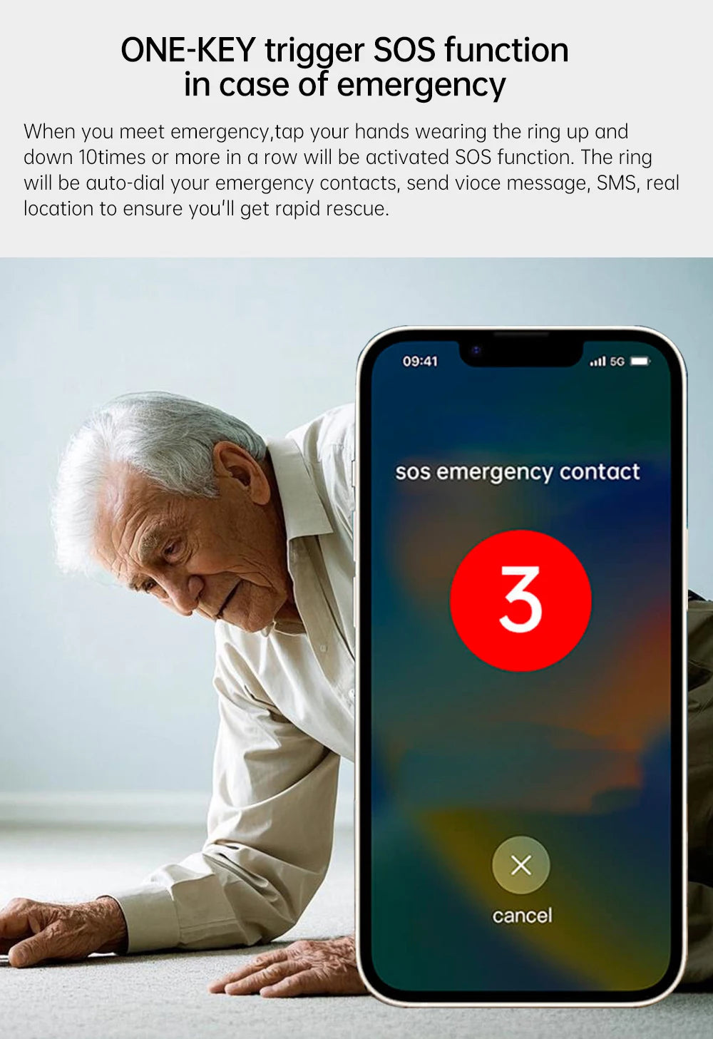Qino K21 Smart Ring New Health Monitor with Smart Touch Multi-Sport Mode 5ATM Waterproof Skin Temperature Measurement  Charg