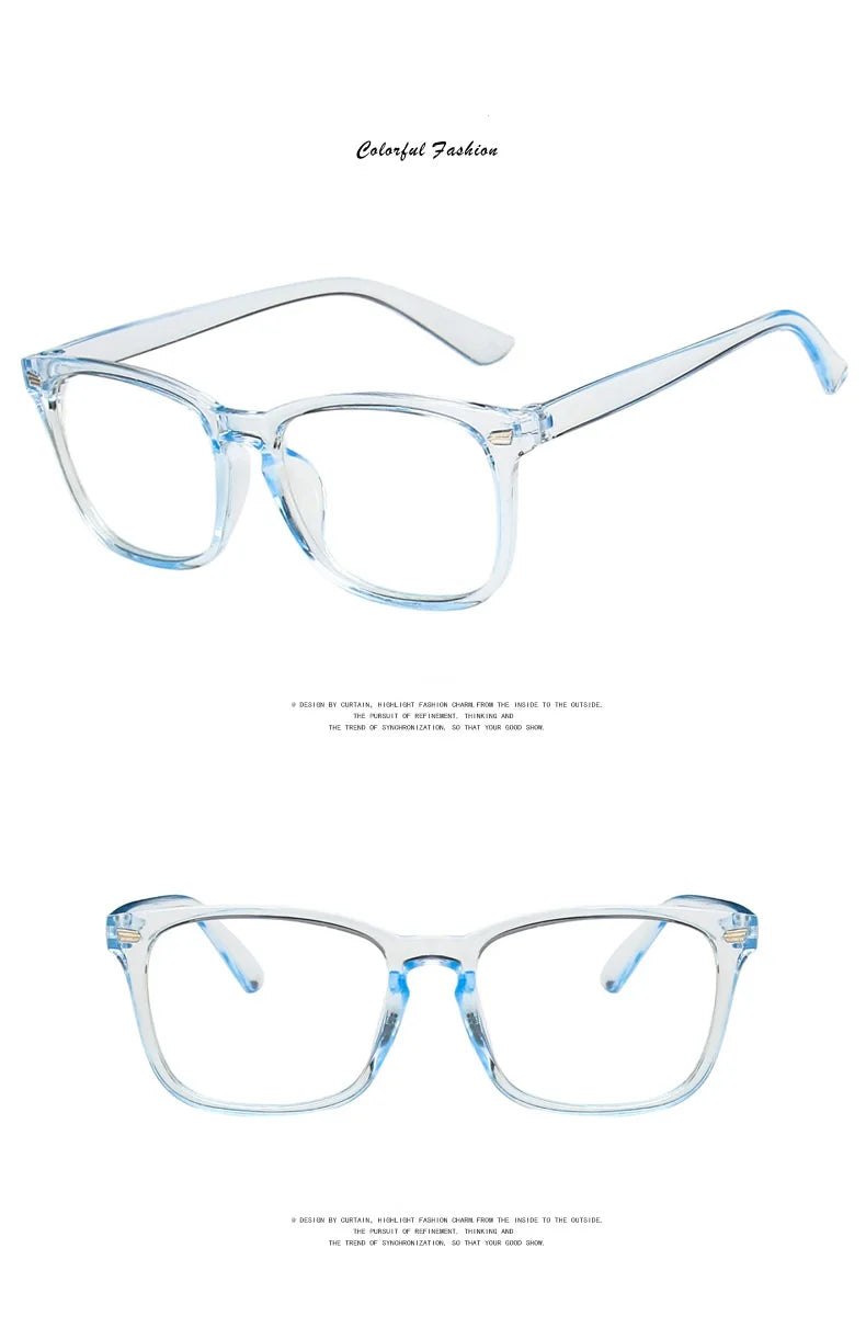 Blue Light Blocking Glasses Fashion Square Fake Eyelasses Anti Uv Ray Computer Gaming For Women And Men