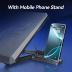 COOLCOLD Laptop Cooling Pad with 12 Quiet Fans,12-17.3 Inch Gaming Laptop Cooler Stand with Two USB Ports & Phone Holder