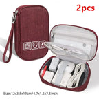 Portable Digital Storage Bag USB Gadget Waterproof Cable Organizer Pouch Electronics Devices Accessories Pack Supplies