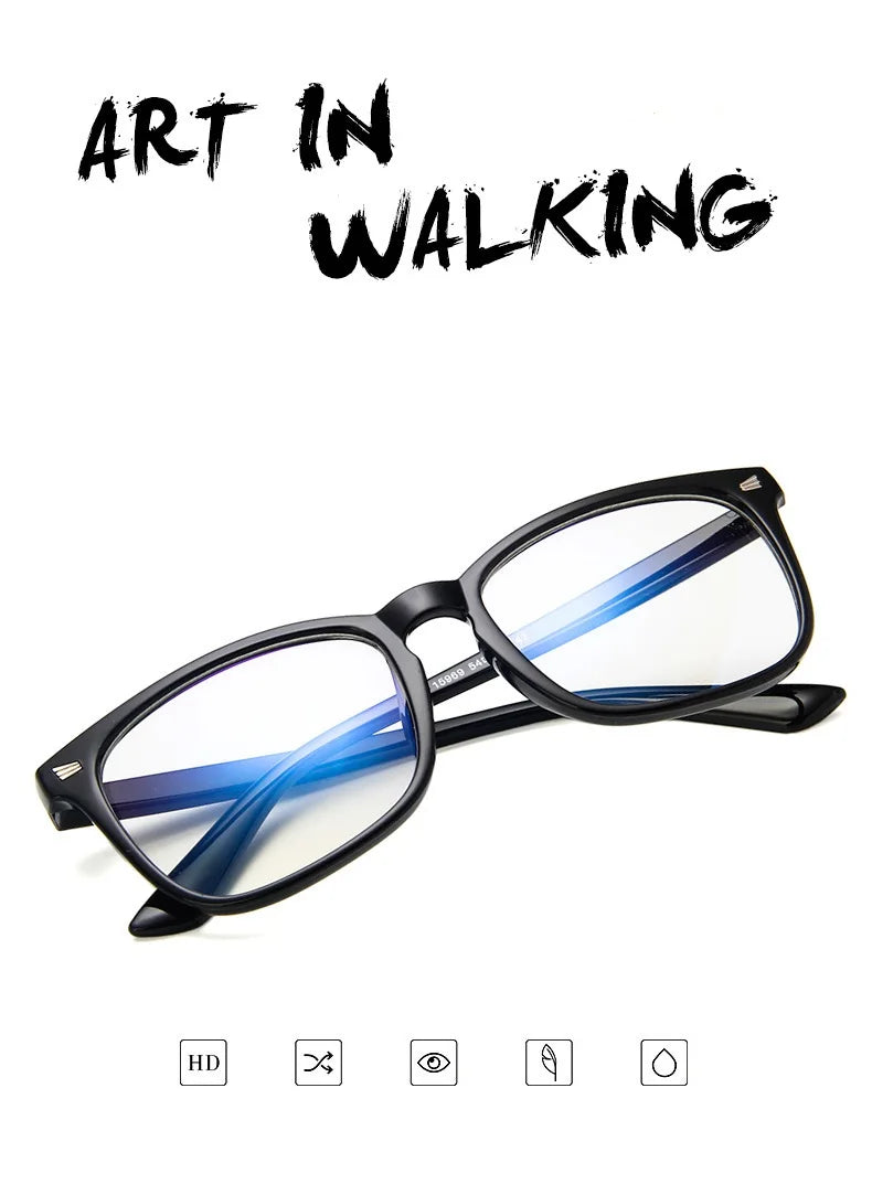 Blue Light Blocking Glasses Fashion Square Fake Eyelasses Anti Uv Ray Computer Gaming For Women And Men
