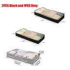 1pc/2pcs/3pcs Dustproof Under Bed Storage Box with Reinforced Handles for Comforter Blanket  Pillow and Toys Bedroom Accessories
