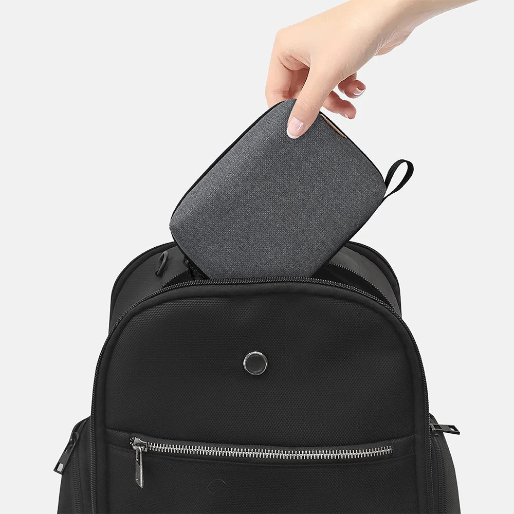 Travel Electronics Organizer Bag, Waterproof Tech Pouch for Power Bank, USB Drive, Hard Drive, Cords, Fit for School, Business