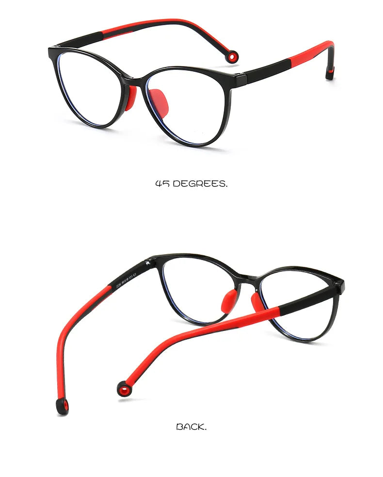 Blue Light Blocking Glasses for Kids Computer Glasses TR90 Frame Clear Lens Girl Boy Video Gaming Children Safety Eyewear