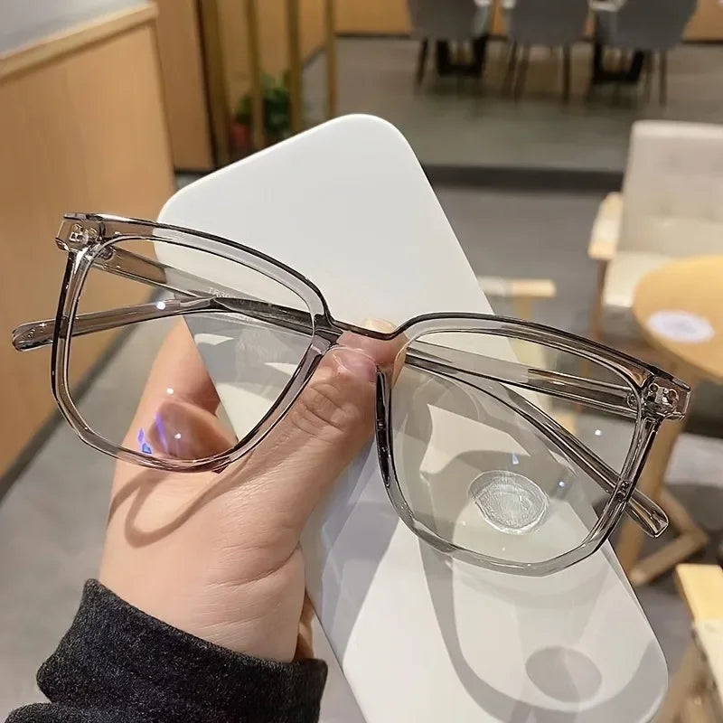 Male and female blue light blocking glasses reduce eye fatigue - perfect for computers, TVs, phones, and games