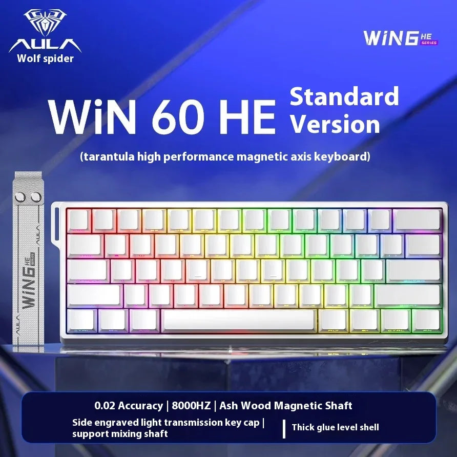 AULA WIN60 WIN68 HE Magnetic Keyboards Esports Rapid Trigger 8K Return RGB Hotswap Wired Gaming Mechanical Keyboard for Pc Gamer