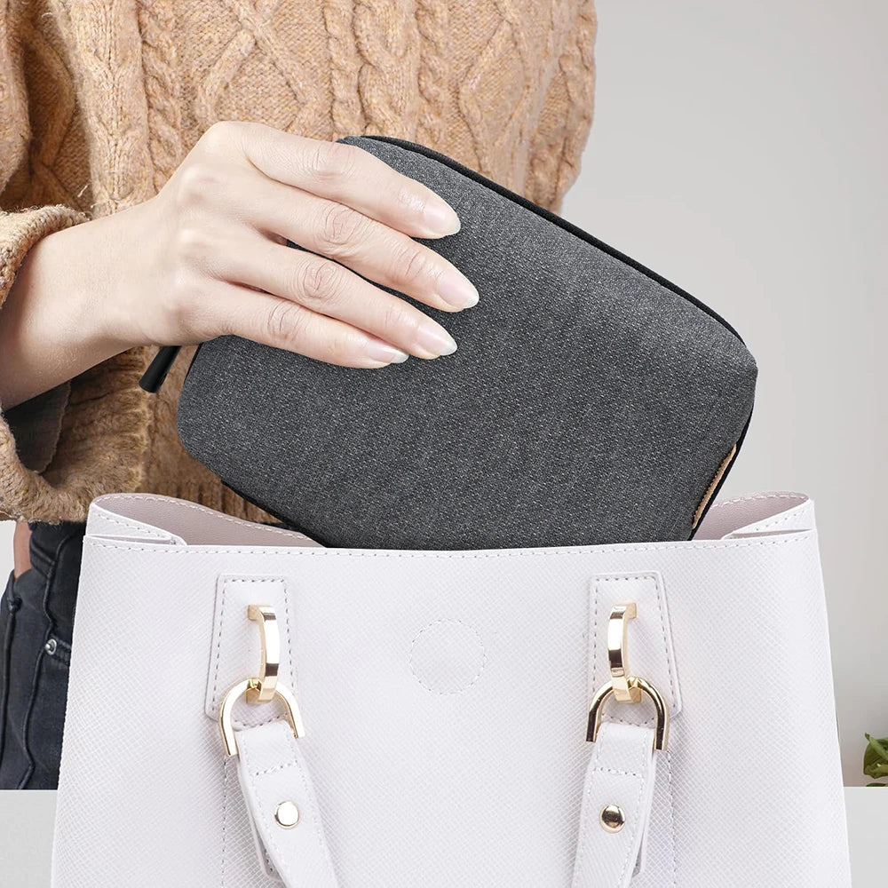 Travel Electronics Organizer Bag, Waterproof Tech Pouch for Power Bank, USB Drive, Hard Drive, Cords, Fit for School, Business