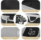 6PCS Travel Compressed Packing Cubes Storage Organizer Set With Shoe Bag Mesh Visual Luggage Portable Lightweight Suitcase Bag