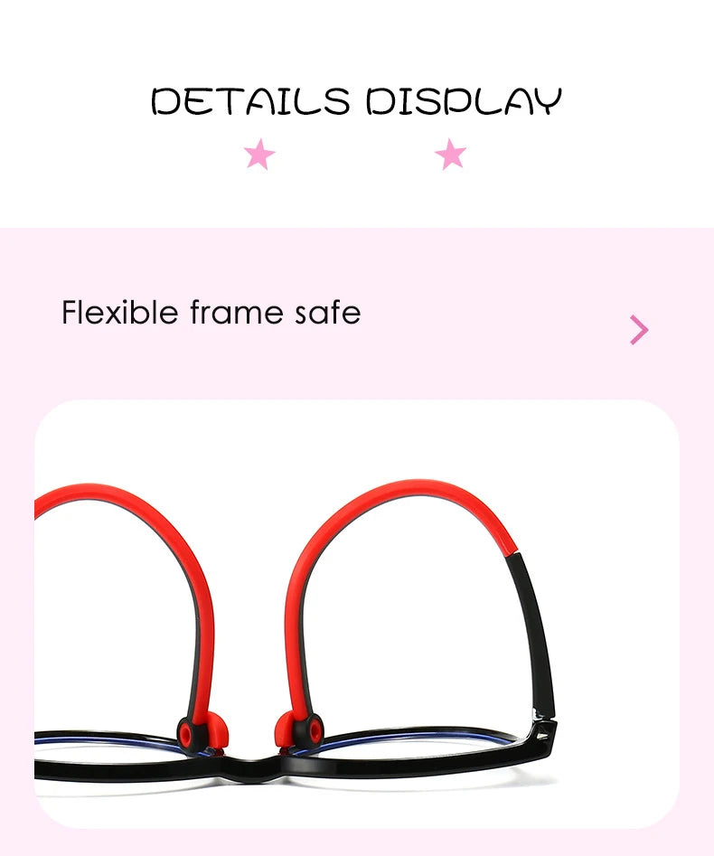Blue Light Blocking Glasses for Kids Computer Glasses TR90 Frame Clear Lens Girl Boy Video Gaming Children Safety Eyewear