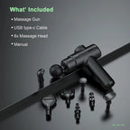 Electric Massage Gun Deep Tissue Facial Massgaer 8 Heads Arms Back Leg Muscle Relaxing For Body Back Arm Sport Fitness
