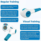 Breathing Trainer with Electric Manometer for Lung Expander Respiratory Muscle Trainer Therapy Inspiratory Expiratory