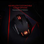 Redragon M913 Gaming 16000 DPI Wired 2.4Ghz Wireless RGB Optical Gamer Mice 16 Programmable Buttons, Black/White Mouse